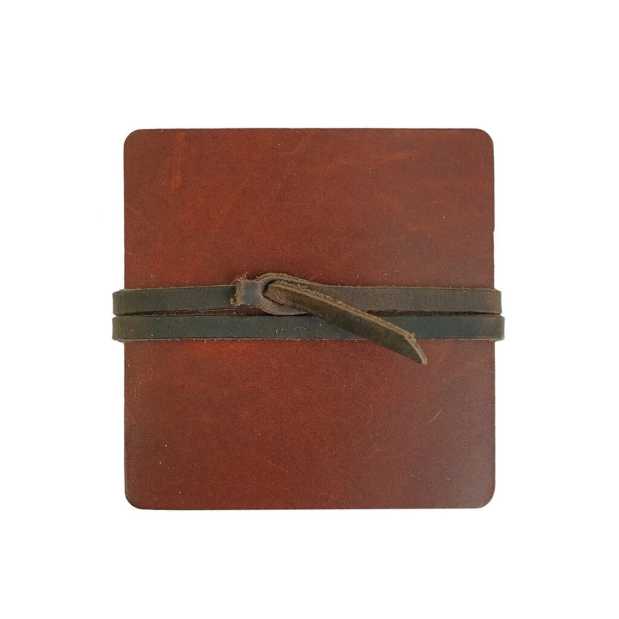 Barware | Leather Coasters S/4 SLATE