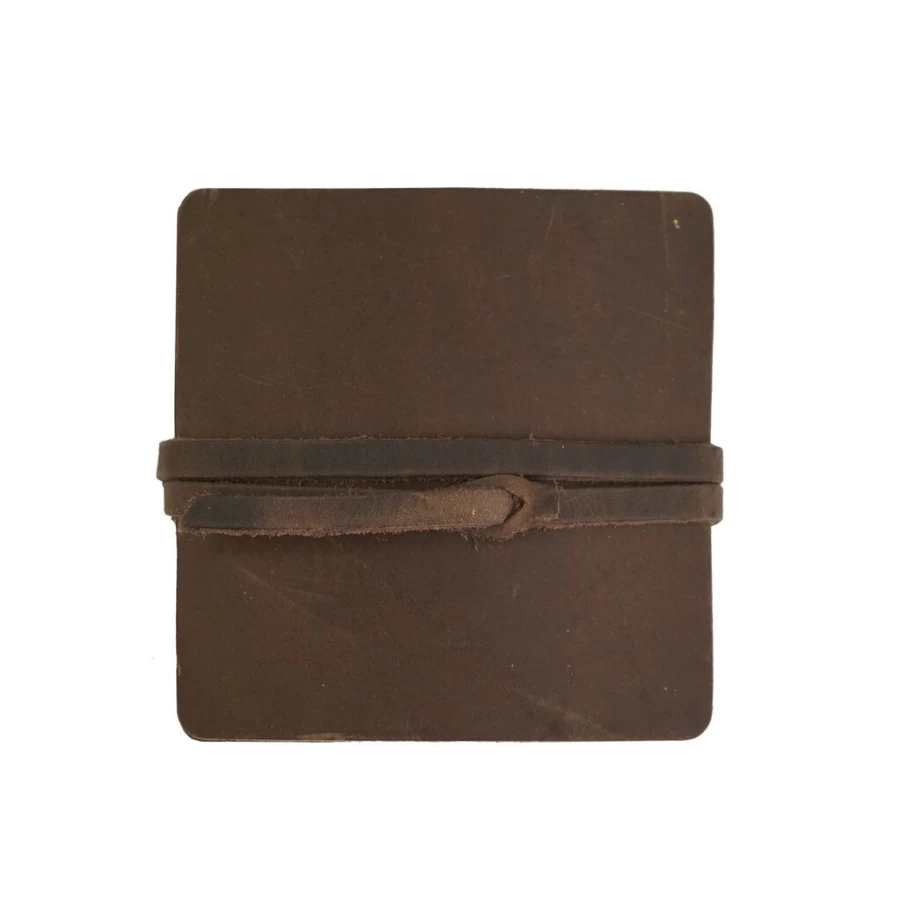 Barware | Leather Coasters S/4 SLATE